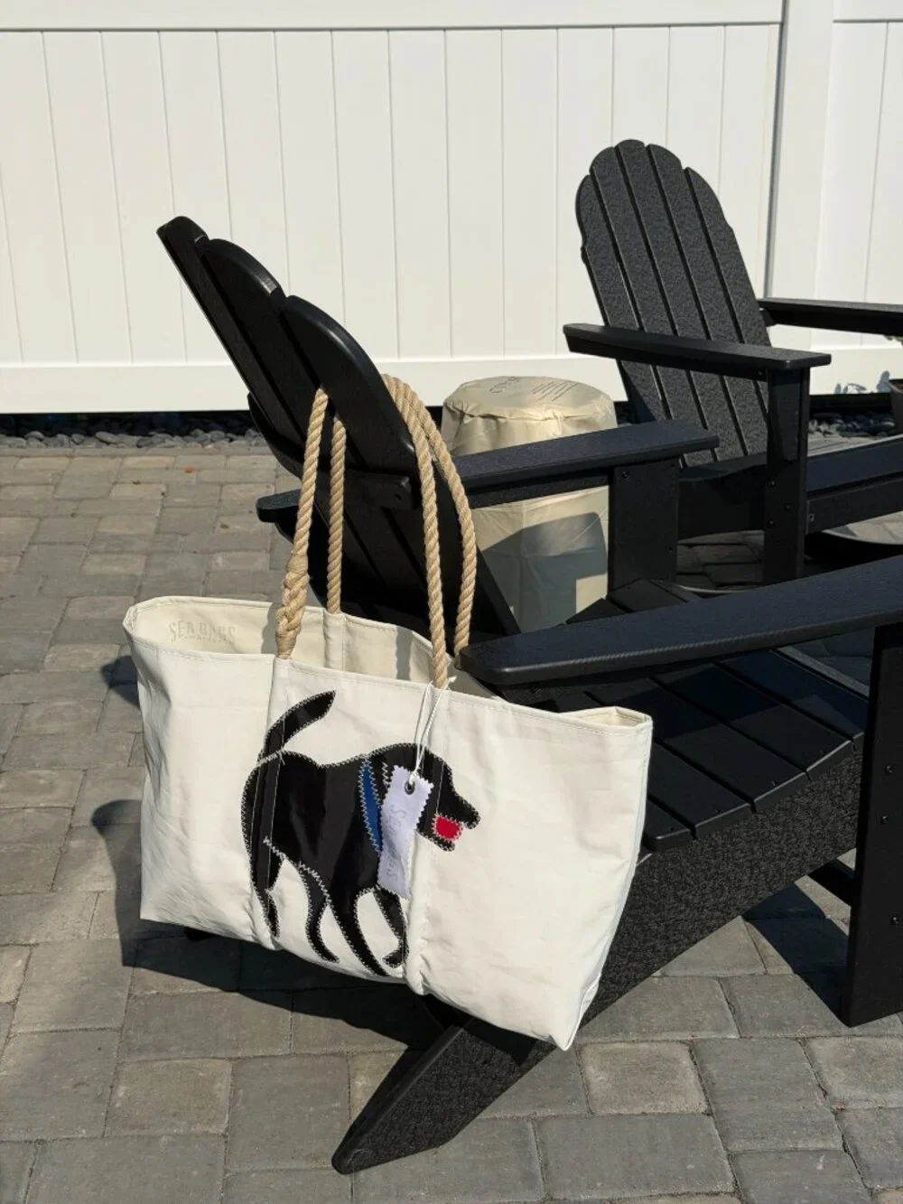 NWT Maine Seabags BLACK LAB Large Handbag Tote- Limited Qty Bestseller!